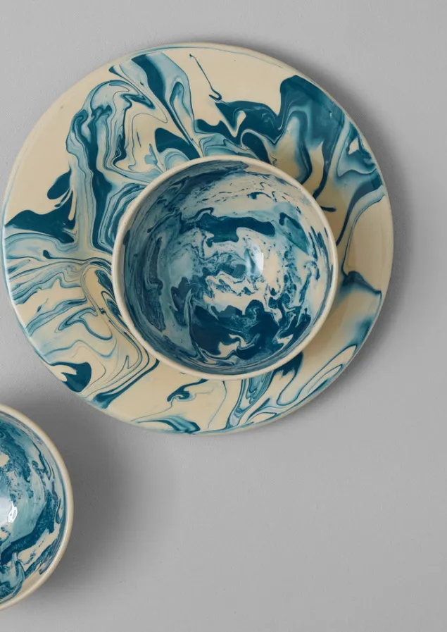 poterie_barbotine_marbled_breakfast_bowl_2.webp Ceramics-TOAST Poterie Barbotine Marbled Breakfast Bowl Cream/Blue