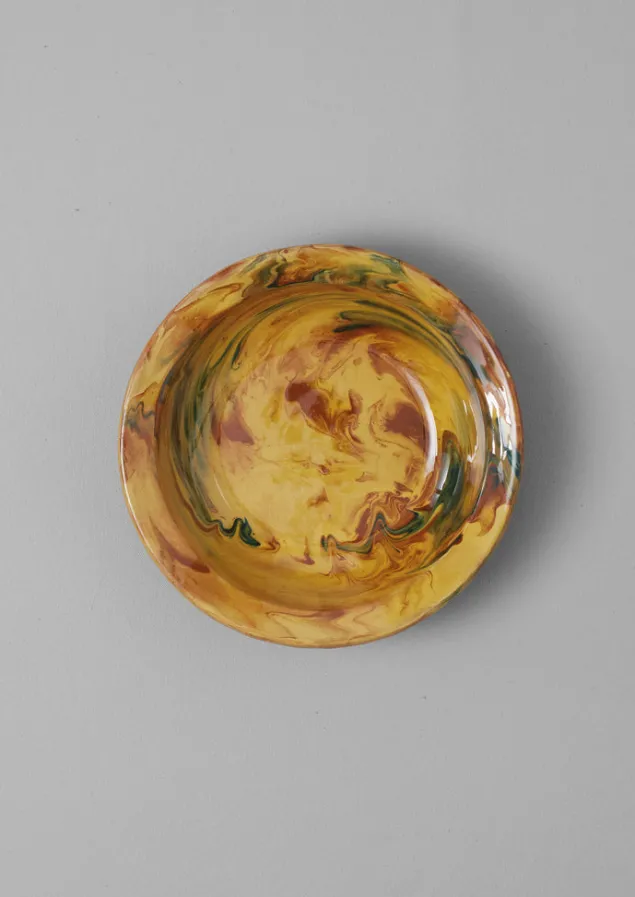 Ceramics-TOAST Poterie Barbotine Marbled Dish Honey