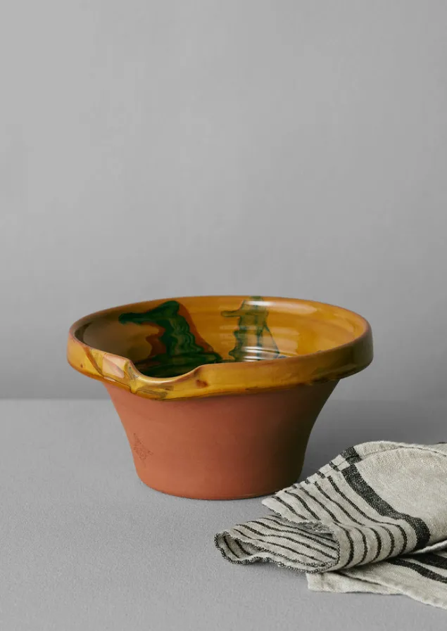 poterie_barbotine_marbled_pouring_bowl_5.webp Ceramics | Tableware-TOAST Poterie Barbotine Marbled Pouring Bowl Honey