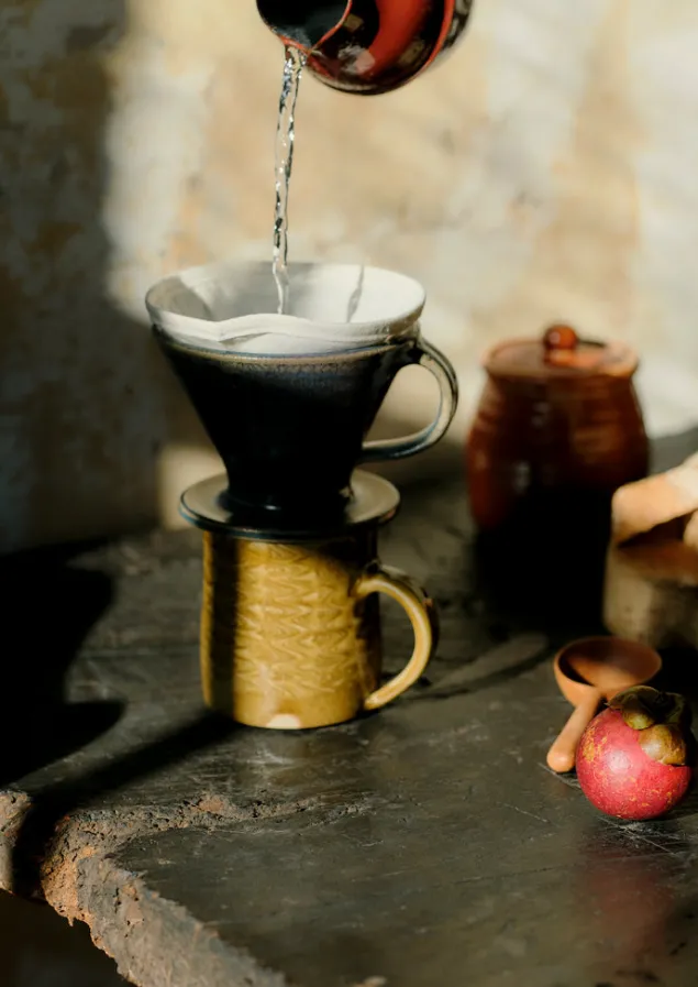 Ceramics | Kitchen-TOAST Pottery West Pour Over Coffee Set Slate