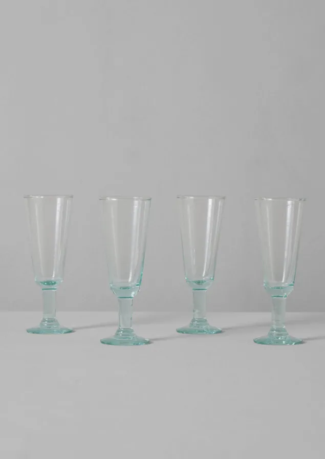 Glass-TOAST Recycled Bolivian Champagne Glasses Set Clear