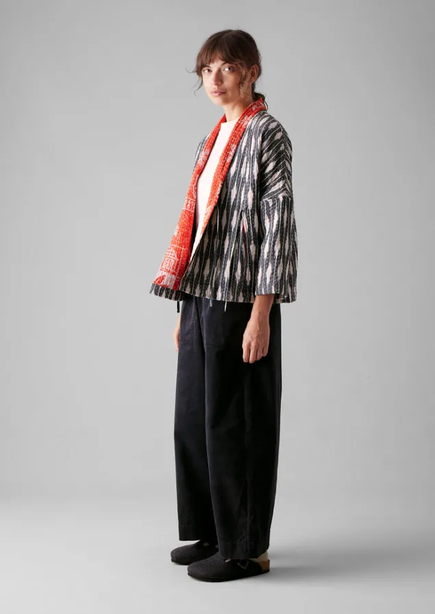Gowns | Nightwear-TOAST Repurposed Ikat Kantha Jacket Greys/Blacks