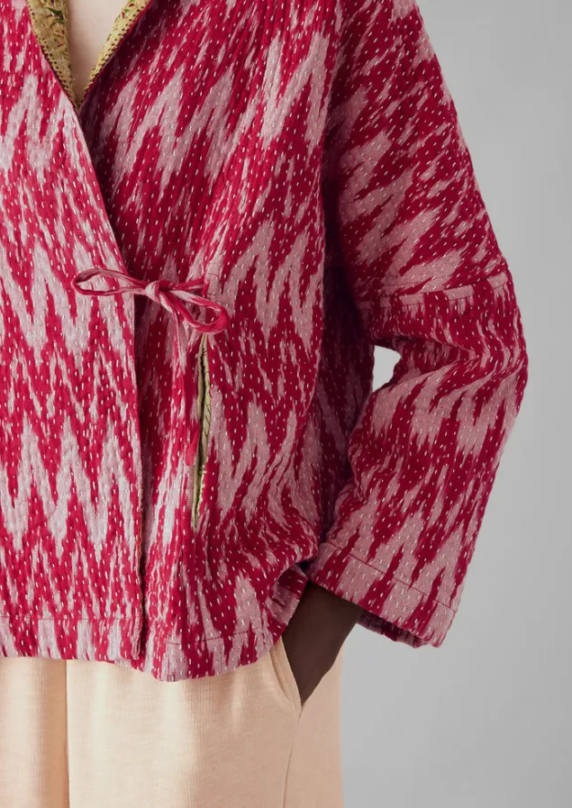repurposed_ikat_kantha_jacket_16-1.webp Gowns | Nightwear-TOAST Repurposed Ikat Kantha Jacket Reds