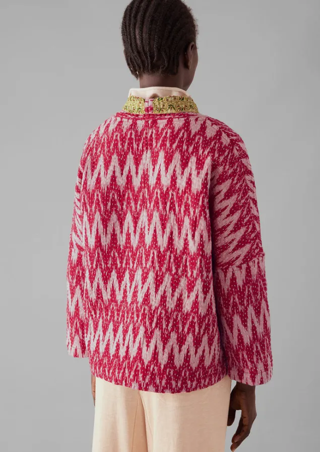repurposed_ikat_kantha_jacket_19-1.webp Gowns | Nightwear-TOAST Repurposed Ikat Kantha Jacket Reds
