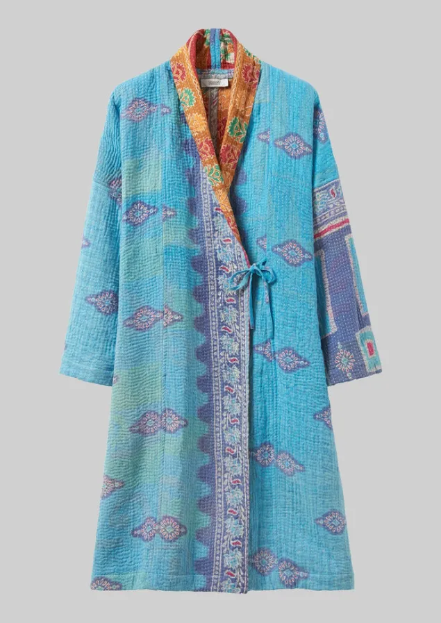 Gowns | Nightwear-TOAST Repurposed Kantha Coat Blues