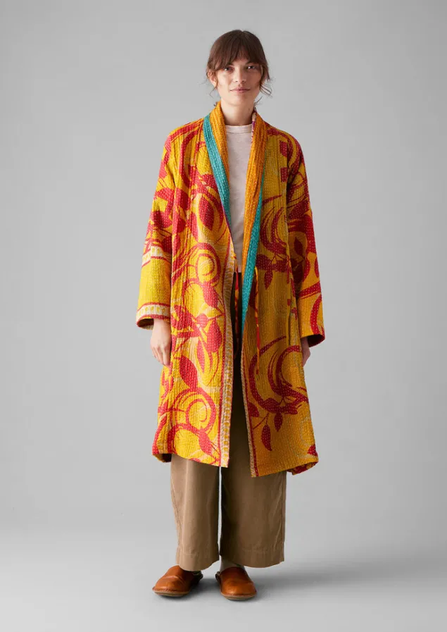 repurposed_kantha_coat_2.webp Gowns | Nightwear-TOAST Repurposed Kantha Coat Yellows
