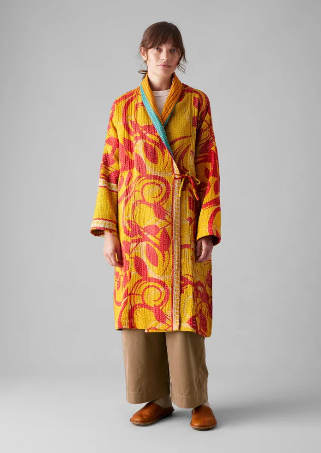 repurposed_kantha_coat_4.webp Gowns | Nightwear-TOAST Repurposed Kantha Coat Yellows
