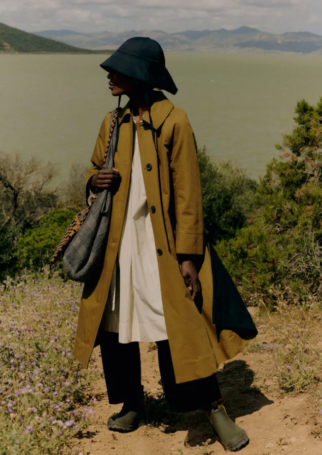 Coats & Jackets-TOAST Reversible Cotton Wool Coat GoldenSand