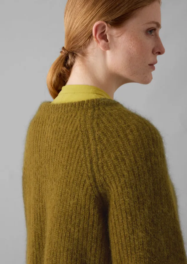 ribbed_mohair_blend_cardigan_5.webp Cashmere | Knitwear-TOAST Ribbed Mohair Blend Cardigan OldGold