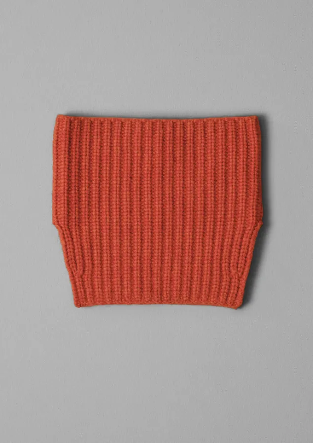 Hats, Scarves & Gloves | Cashmere-TOAST Ribbed Wool Cashmere Snood BurntEmber
