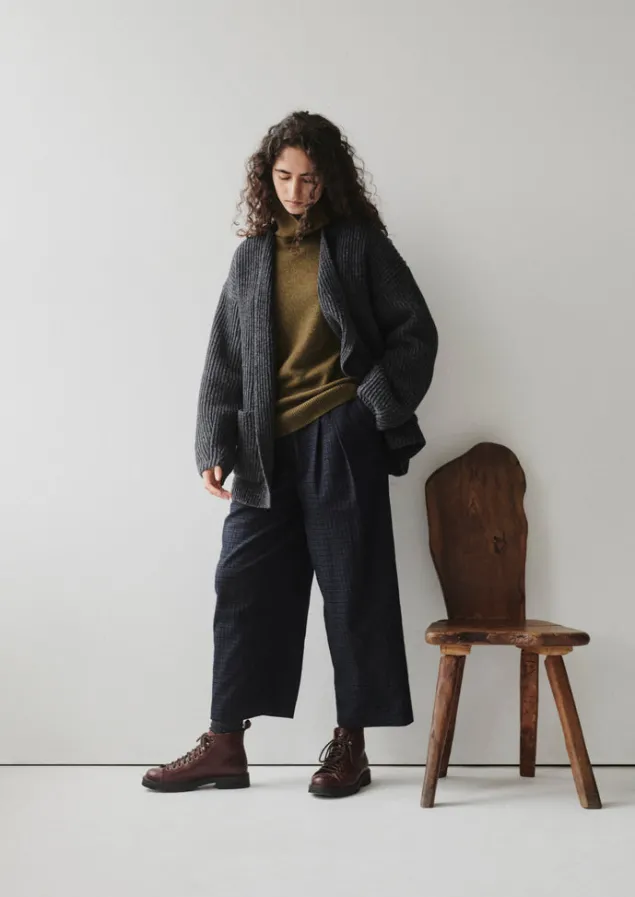 ribbed_wool_knitted_cardigan_2.webp Knitwear-TOAST Ribbed Wool Knitted Cardigan Charcoal