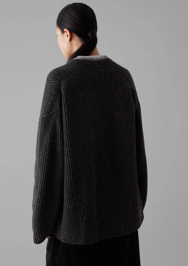 ribbed_wool_knitted_cardigan_6.webp Knitwear-TOAST Ribbed Wool Knitted Cardigan Charcoal