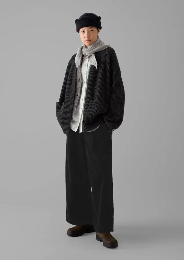 ribbed_wool_knitted_cardigan_7.webp Knitwear-TOAST Ribbed Wool Knitted Cardigan Charcoal