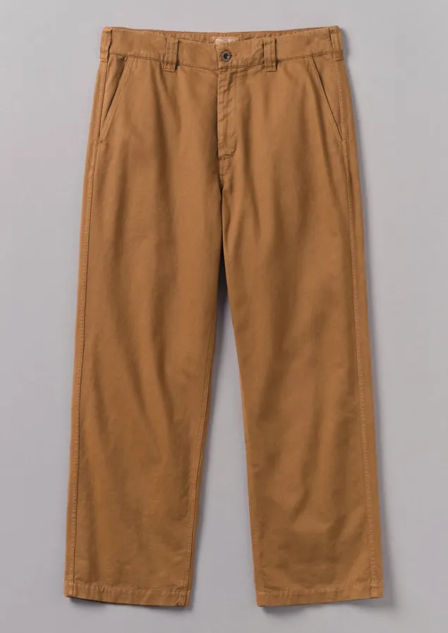 Workwear | Trousers-TOAST Rory Garment Dyed Trousers Sandstone