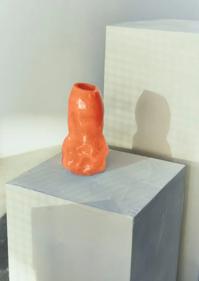 Glass | Decorative Pieces-TOAST Rosie Stonham Large Membrane Vase Orange