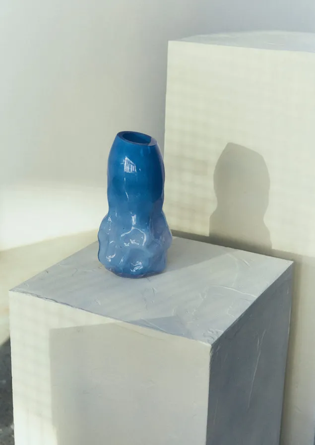 rosie_stonham_large_membrane_vase_3-1.webp Glass | Decorative Pieces-TOAST Rosie Stonham Large Membrane Vase SoftBlue