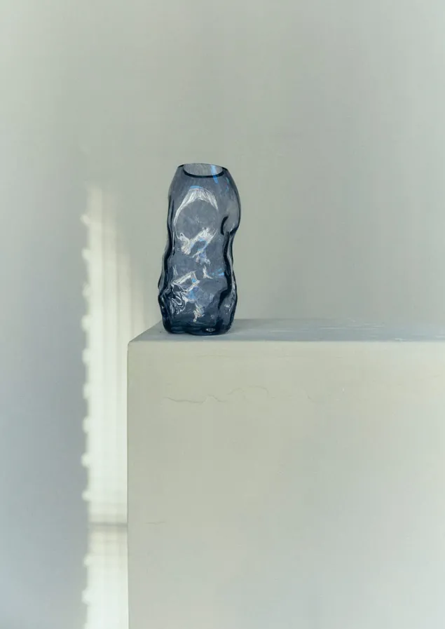 Glass | Decorative Pieces-TOAST Rosie Stonham Medium Membrane Vase ClearBlue