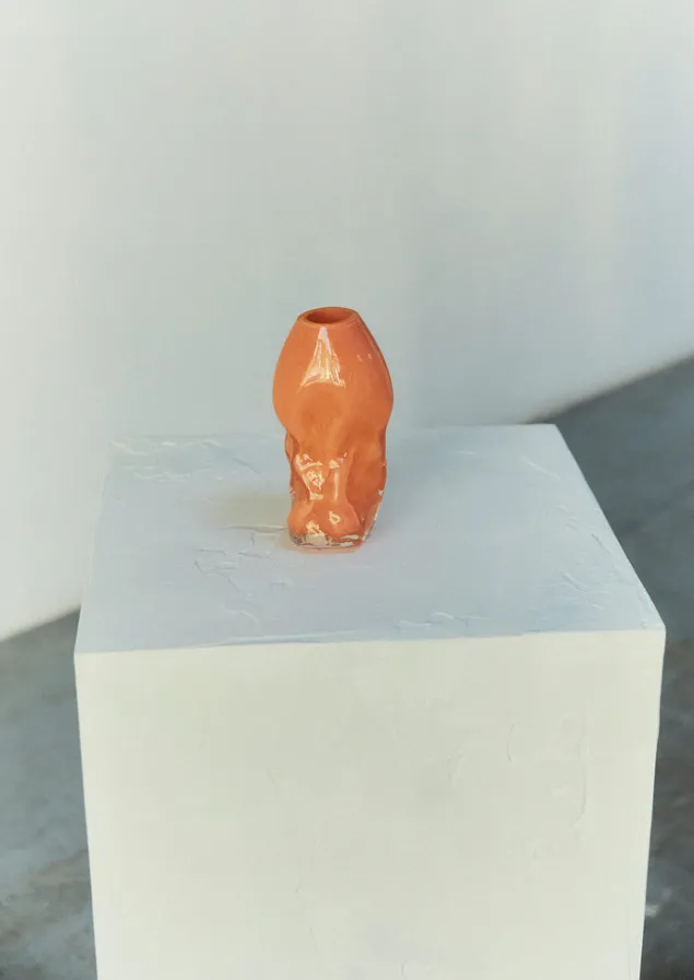 rosie_stonham_small_membrane_vase_3-2.webp Glass | Decorative Pieces-TOAST Rosie Stonham Small Membrane Vase Orange
