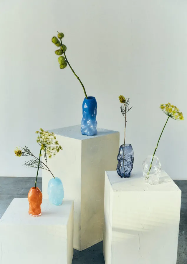 rosie_stonham_small_membrane_vase_3-3.webp Glass | Decorative Pieces-TOAST Rosie Stonham Small Membrane Vase PaleBlue
