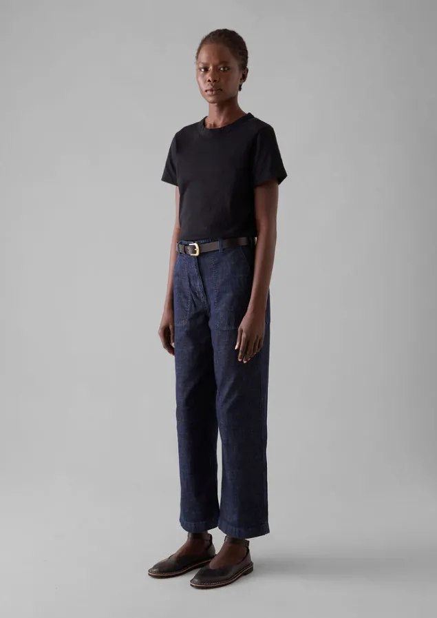 Jersey | Tops & Tees-TOAST Sadie Organic Cotton Boy Tee CarbonBlack