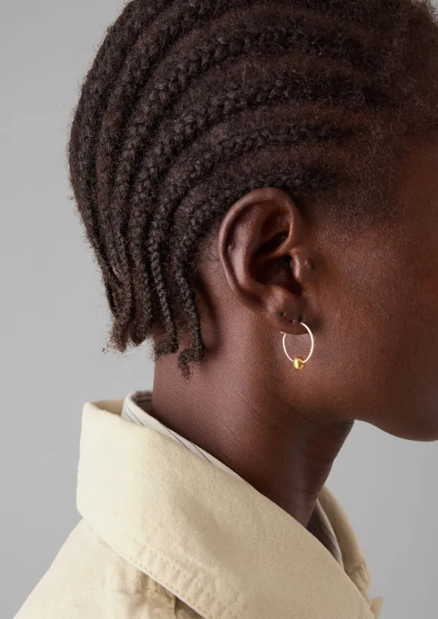 Jewellery-TOAST Sally Lacock Seed Hoop Earrings Silver/Gold