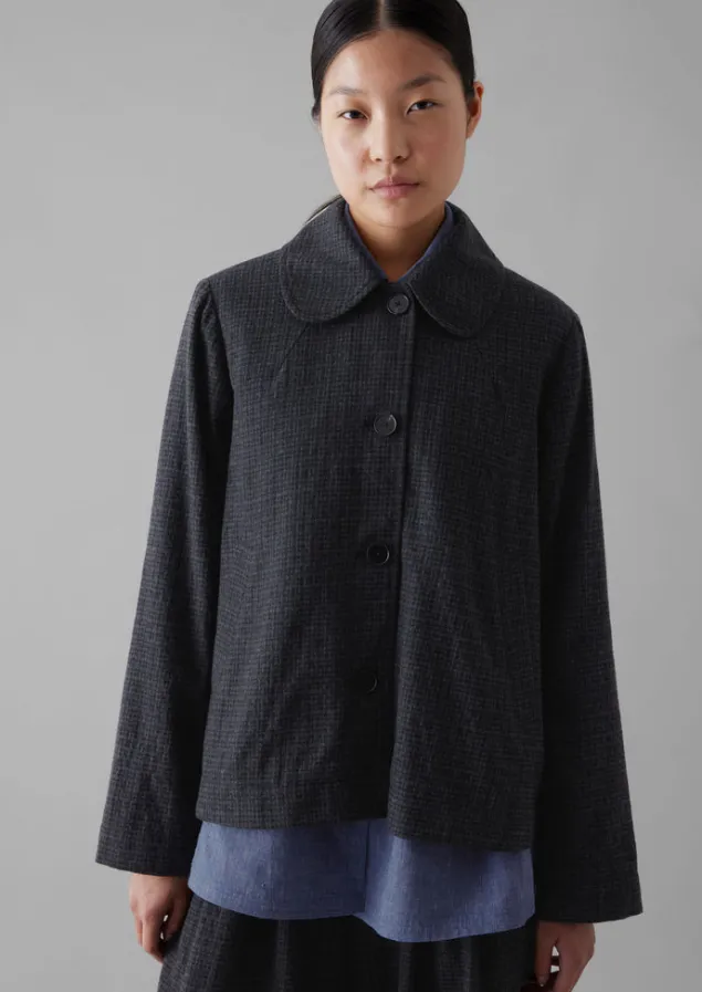 seersucker_check_round_collar_jacket_3.webp Coats & Jackets-TOAST Seersucker Check Round Collar Jacket BlackIndigo