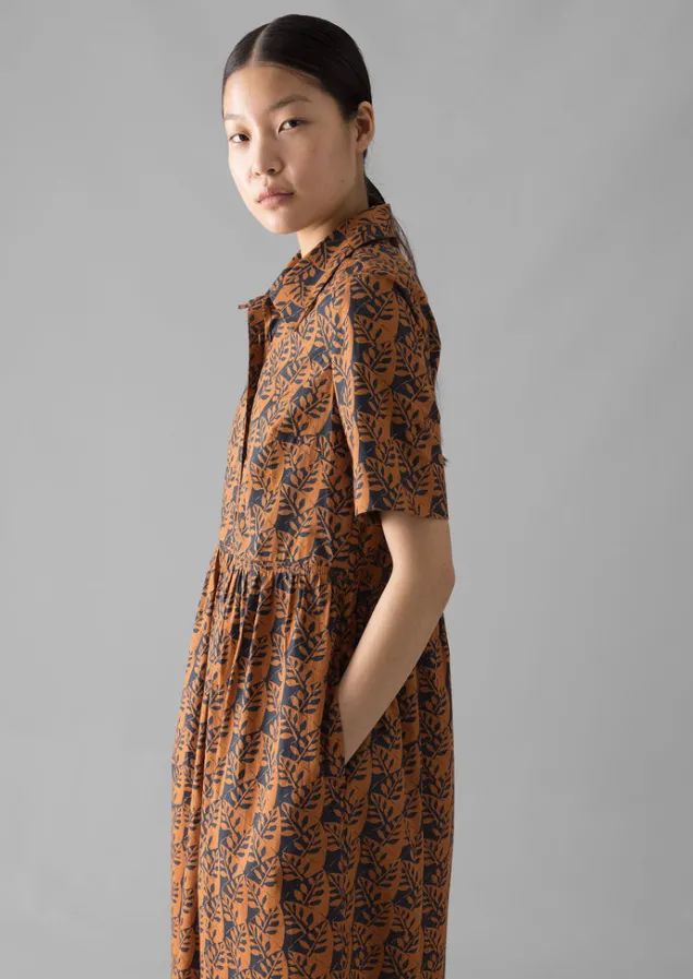 selma_cotton_shirt_dress_1.webp Dresses-TOAST Selma Cotton Shirt Dress Midnight/Spice