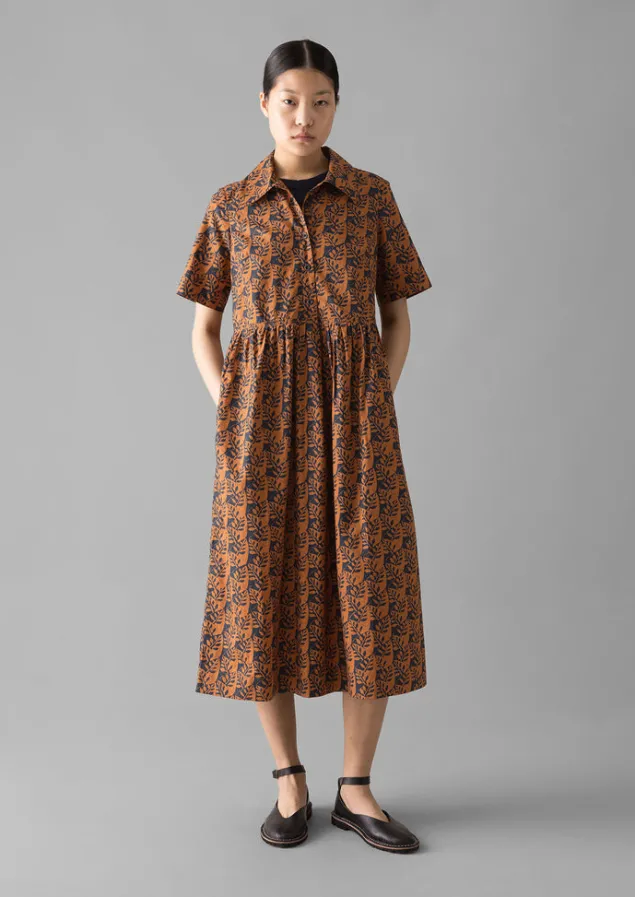 selma_cotton_shirt_dress_2.webp Dresses-TOAST Selma Cotton Shirt Dress Midnight/Spice