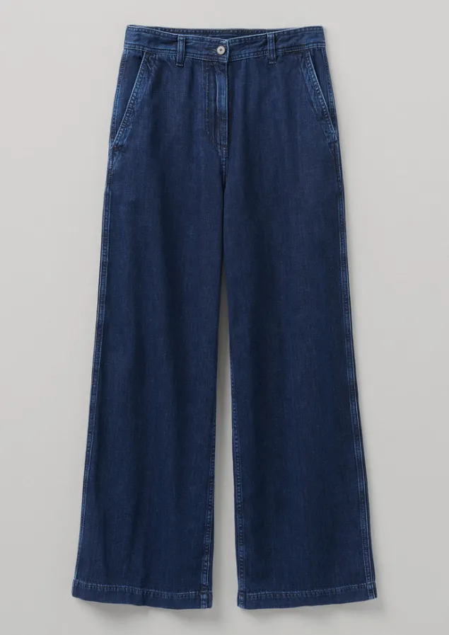 Denim | Jeans-TOAST Seren Flat Front Denim Trousers Indigo