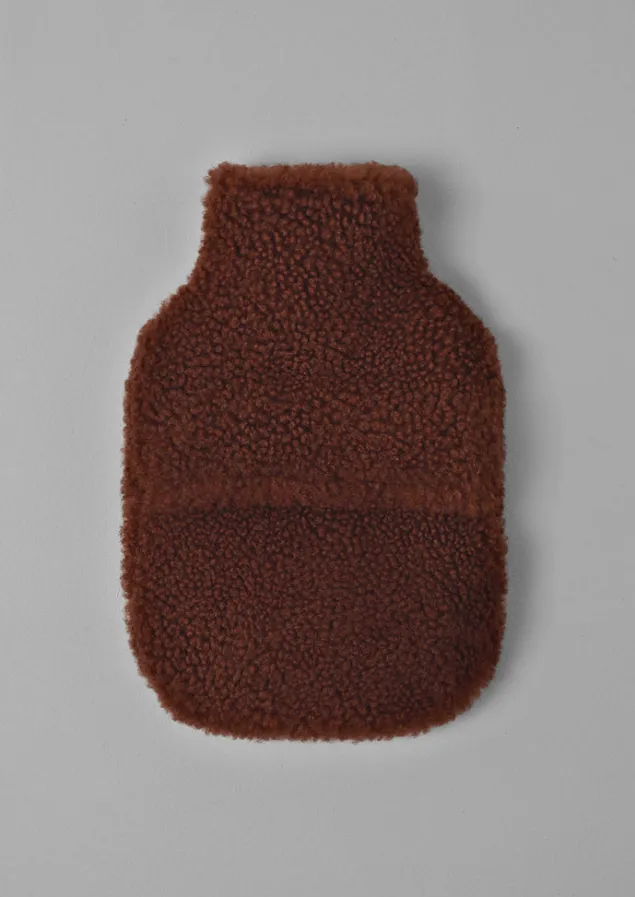 Textiles | Hot Water Bottle Covers-TOAST Sheepskin Hot Water Bottle Cover Conker