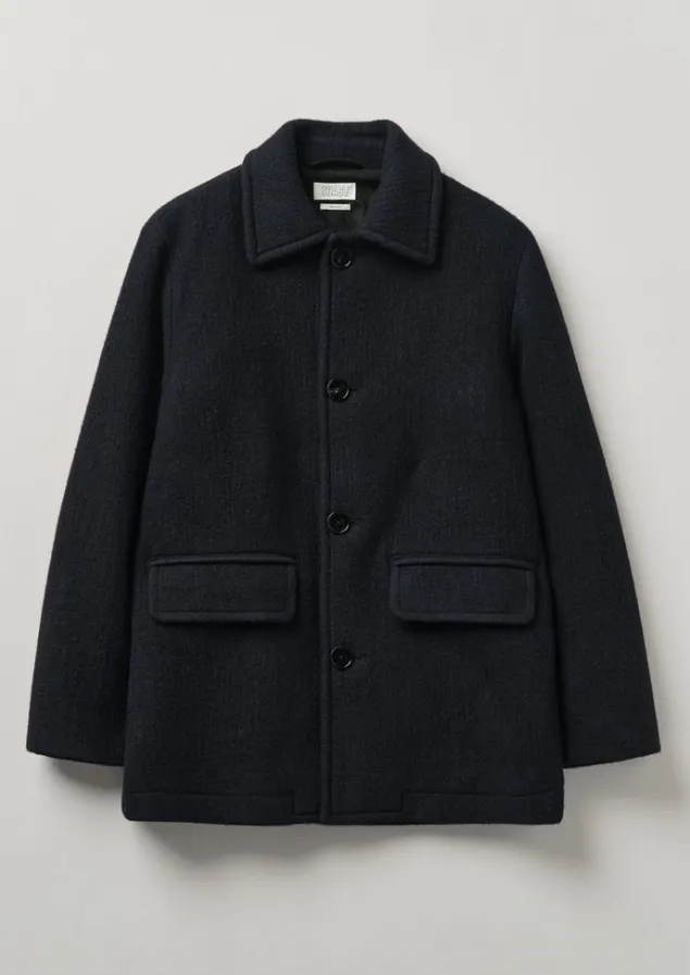 Coats & Jackets-TOAST Single Breasted Car Coat Indigo