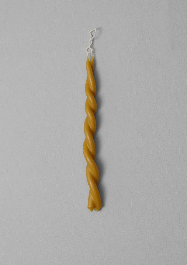 skar_organics_beeswax_twist_dinner_candle_2-1.webp Candles & Holders-TOAST Skar Organics Beeswax Twist Dinner Candle Natural