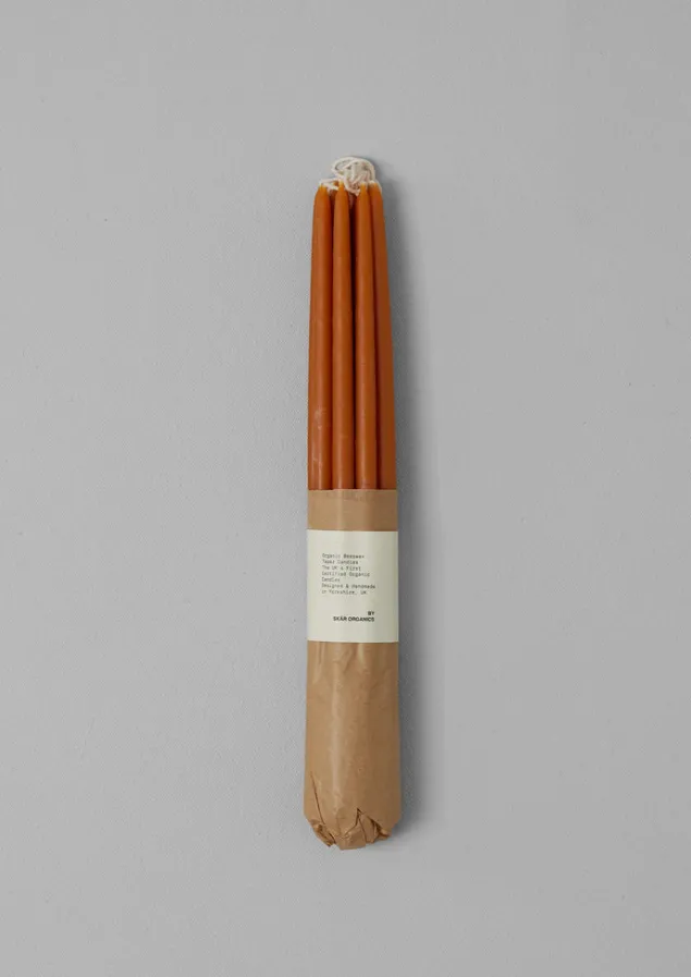 skar_organics_slim_beeswax_dinner_candle_set_6.webp Candles & Holders-TOAST Skar Organics Slim Beeswax Dinner Candle Set Paprika
