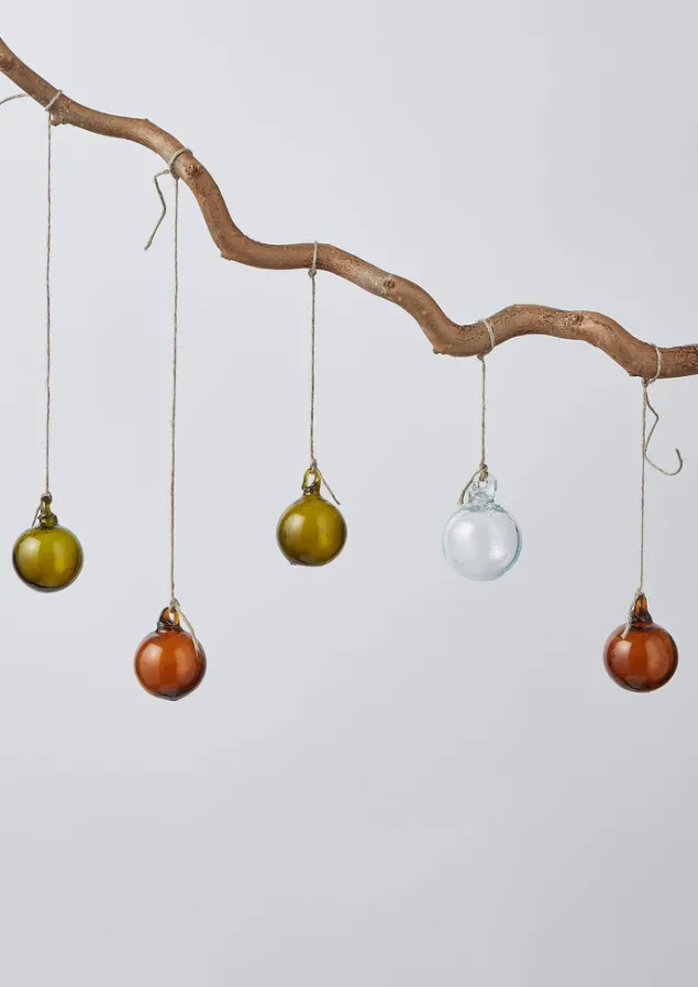 Glass | Christmas Decorations-TOAST Small Hand Blown Glass Bauble Set Multi