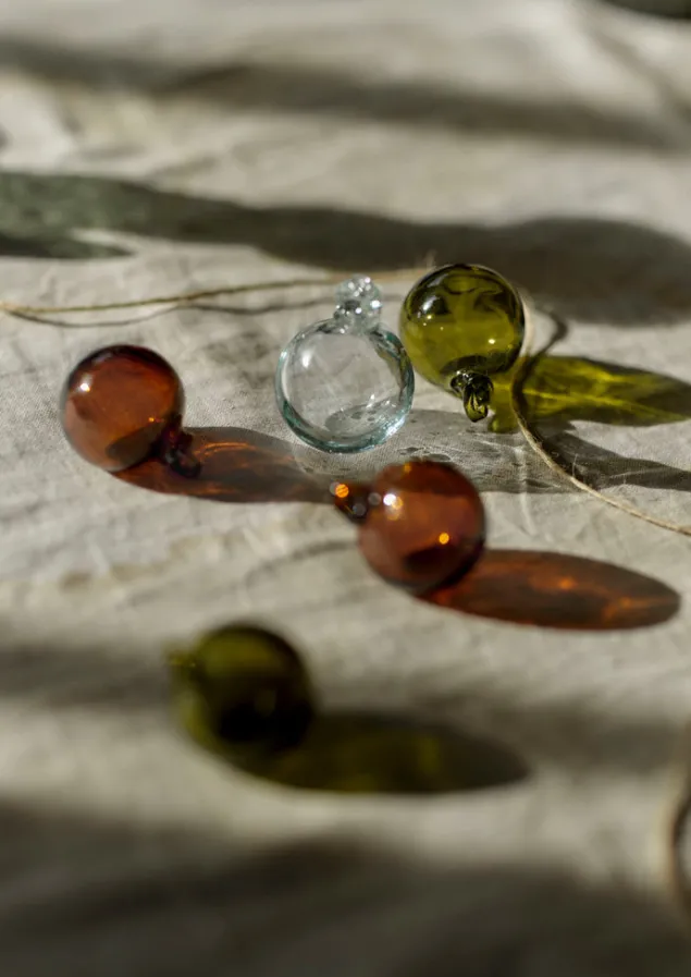 small_hand_blown_glass_bauble_set_2-1.webp Glass | Christmas Decorations-TOAST Small Hand Blown Glass Bauble Set Multi
