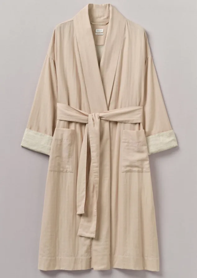 Gowns | Nightwear-TOAST Soft Double Faced Cotton Gown SoftHeather/Celery