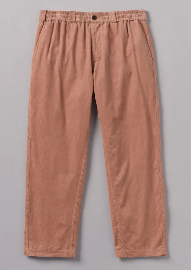 Cord | Trousers-TOAST Soft Organic Cord Drawstring Trousers RoseQuartz