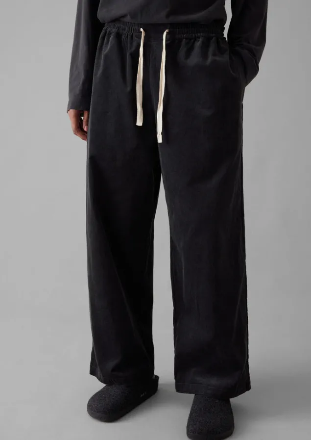 Cord | Loungewear-TOAST Soft Organic Cord Lounge Trousers Charcoal