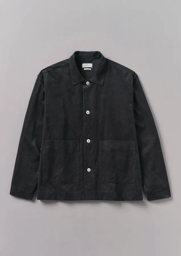 Cord | Loungewear-TOAST Soft Organic Cord Relaxed Shirt Charcoal