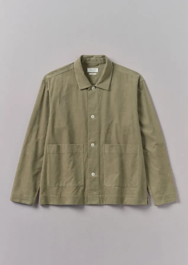 Cord | Loungewear-TOAST Soft Organic Cord Relaxed Shirt GreenStone