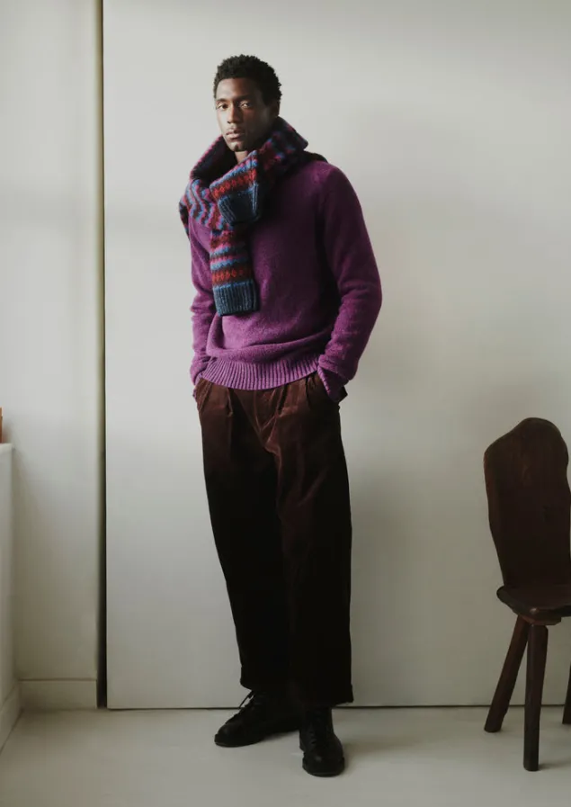 soundwave_jacquard_crew_neck_sweater_7.webp Knitwear-TOAST Soundwave Jacquard Crew Neck Sweater AmethystMulti
