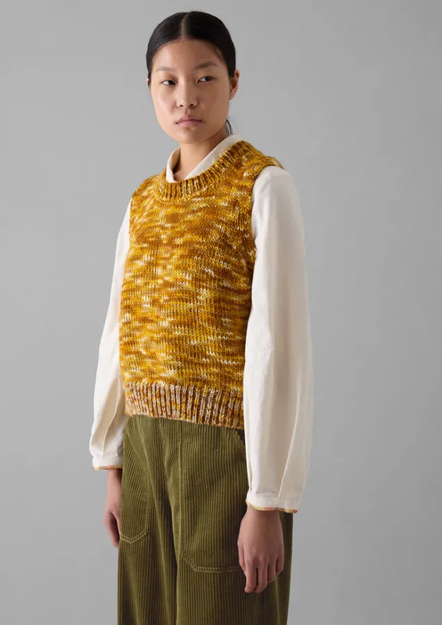 space_dyed_wool_knitted_tank_2.webp Knitwear-TOAST Space Dyed Wool Knitted Tank Mustard/Putty