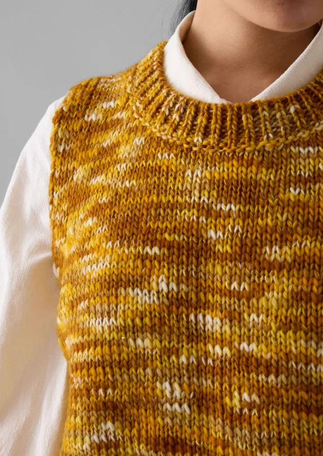space_dyed_wool_knitted_tank_3.webp Knitwear-TOAST Space Dyed Wool Knitted Tank Mustard/Putty