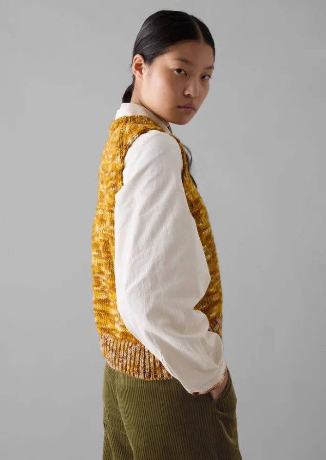 space_dyed_wool_knitted_tank_4.webp Knitwear-TOAST Space Dyed Wool Knitted Tank Mustard/Putty