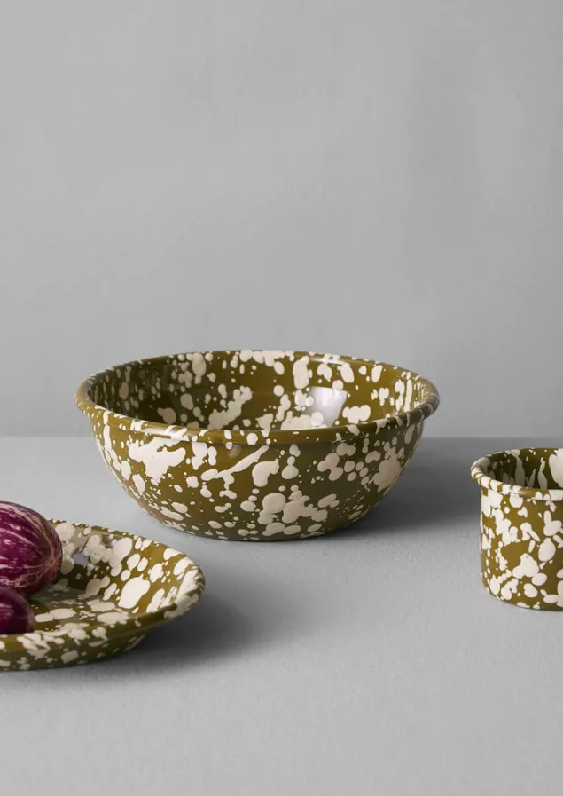 splatter_enamel_platter_3.webp Outdoor | Kitchen-TOAST Splatter Enamel Platter Olive/Ecru
