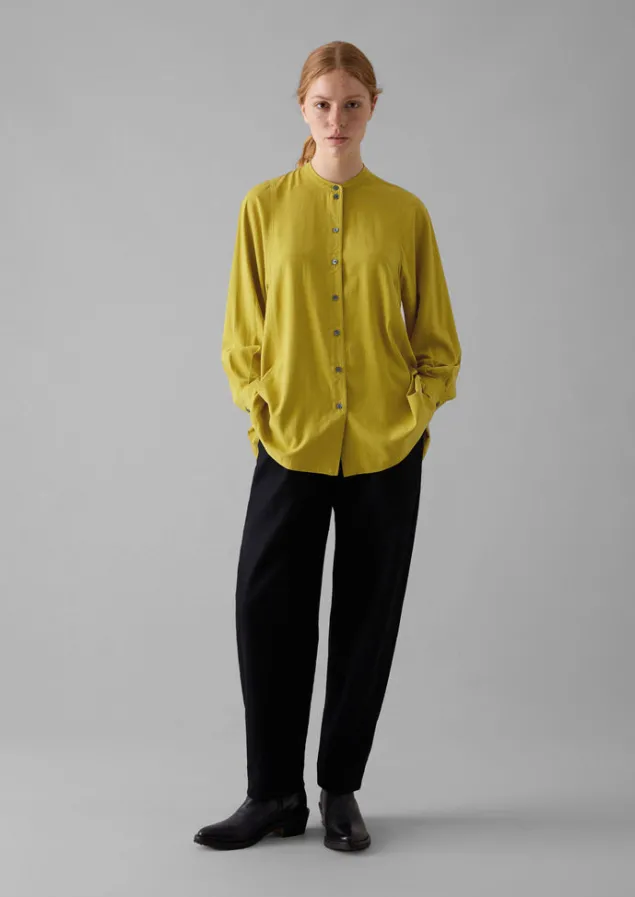 spun_silk_shirt_7-1.webp Shirts | Tops & Tees-TOAST Spun Silk Shirt GoldenOlive
