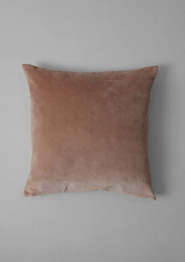 square_velvet_cushion_cover_3-3.webp Textiles | Cushions & Covers-TOAST Square Velvet Cushion Cover Hellebore/Natural