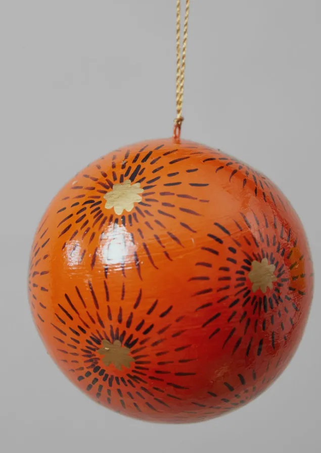starburst_hand_painted_bauble_4.webp Christmas Decorations-TOAST Starburst Hand Painted Bauble BrightCoral