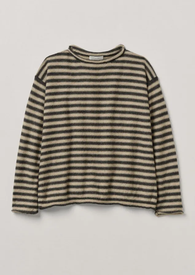 stripe_alpaca_wool_sweater_5.webp Loungewear | Knitwear-TOAST Stripe Alpaca Wool Sweater Ecru/Charcoal