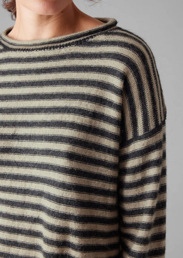 stripe_alpaca_wool_sweater_7.webp Loungewear | Knitwear-TOAST Stripe Alpaca Wool Sweater Ecru/Charcoal